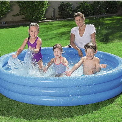 Red - Bestway Kids Inflatable Swimming Pool - 33x183x183 cm