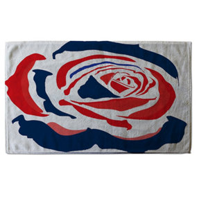 Red & Blue Rose Print (Bath Towel) / Default Title