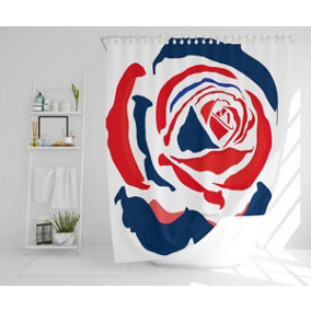 Red & Blue Rose Print (Shower Curtain) / Default Title