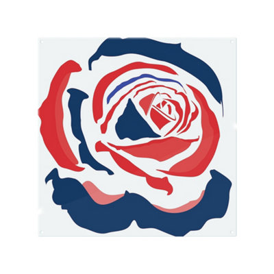 Red & Blue Rose Print Splash Back designer style