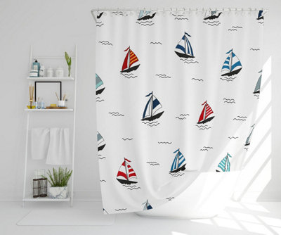 Red & Blue Sailboats (Shower Curtain) / Default Title Price Comparisons | Compare The Build
