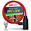 Red Cable Bike Lock with Key - Bike Locks High Security - Bike Chain Lock - Bicycle Lock - Cycle Lock for Bicycle - Heavy Duty