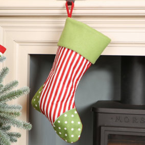 Red Candy Stripes Christmas Stocking