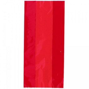 Red Cellophane Party Loot Bags with tie, pack of 30