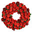 Red Crimson Rose All Season Front Door Wreath Home Decoration Wreath 35cm