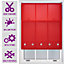 Red Daylight Roller Blind with Chrome Round Eyelets and Metal Fittings Cut to Size by Furnished - (W)210cm x (L)165cm