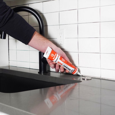 Red Devil Kitchen & Bath Siliconized Acrylic Caulk 5.5 FL. OZ. Squeeze ...