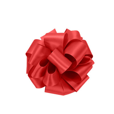 Red Double Sided Satin Ribbon Polyester Ribbon Roll, 50mm x 10 metres