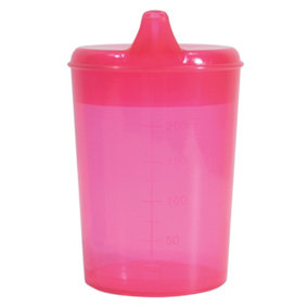 Red Drinking Sippy Cup - Two Spouts - Blended Foods and Liquids - Dishwashable