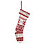 Red Fair Isle Nostalgia Knit Xmas Gift Decoration Christmas Stocking