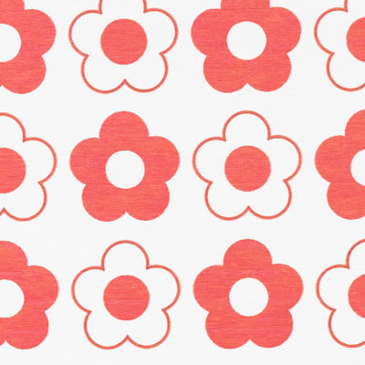 Red Flower Pattern White Stone Non Slip Bath Mat - 3