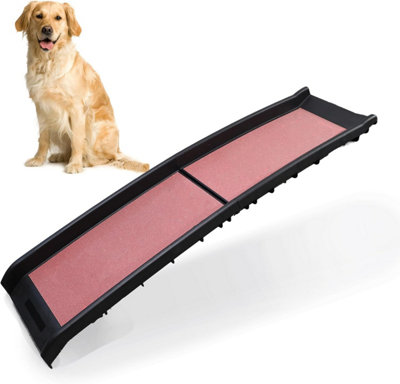 Red Foldable Pet Ramp, Lightweight Antislip Plastic Dog Car Ramp ...