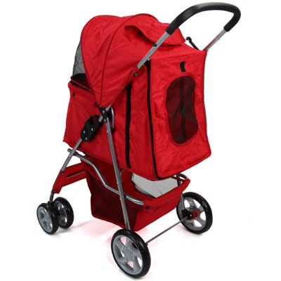 Red Folding Pushchair Pet Stroller