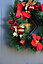 Red & Gold with Faux Poinsettia Artificial Wreath