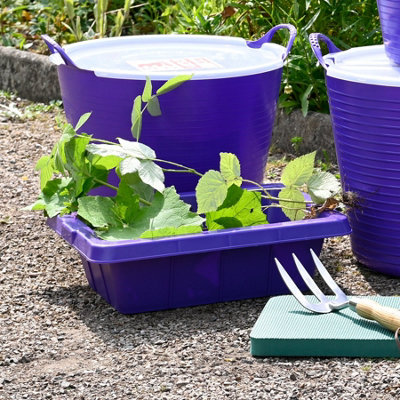 Red Gorilla Plas Mini Trough Lightweight Recycled Polymer 7 Litre, Purple