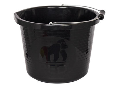 Red Gorilla PRM/BK Premium Bucket 14 litre (3 gallon) - Black GORPRMBK