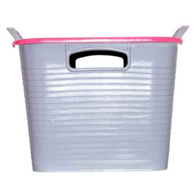 Red Gorilla Stack N Store Storage Box Grey/Pink (One Size)