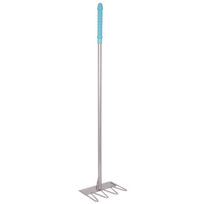Red Gorilla Tidee Rake - Heavy-Duty 4-Prong Rake for Stables, Yards ...