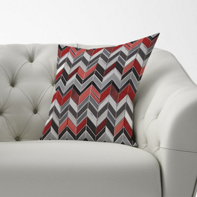 Red orders grey cushions