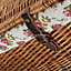 Red Hamper 60cm Double Steamed Chest Picnic Basket with Garden Rose Cotton Lining