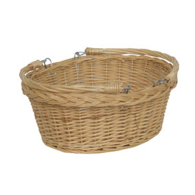 Red Hamper C020 Wicker Shopping Basket Small Swing Handle Shopper