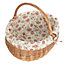Red Hamper C045R Wicker Deluxe Shopping Basket With Rose Lining
