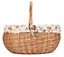 Red Hamper C045R Wicker Deluxe Shopping Basket With Rose Lining