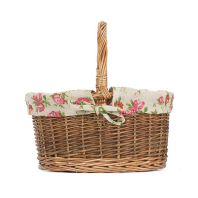 Red Hamper Buff Hollander Shopping Basket, Vimini