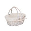 Red Hamper C103W Wicker Small White Swing Handle Shopper with White Lining