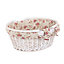 Red Hamper C105R Wicker Large White Swing Handle Shopper with Garden Rose Lining