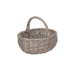 Red Hamper C107 Wicker Small Unlined Antique Wash Bathroom Shopping Basket