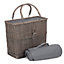 Red Hamper DB040 Wicker Antique Wash Willow Chiller Basket with Picnic Blanket