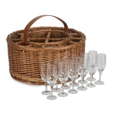 Red Hamper DB043 Wicker Light Steamed Garden Party Basket