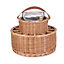 Red Hamper DB044 Wicker Green Tweed Chilled Garden Party Basket