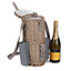 Red Hamper DB047 Wicker Single Bottle and 2 Champagne Glass Carrier With Shoulder Strap