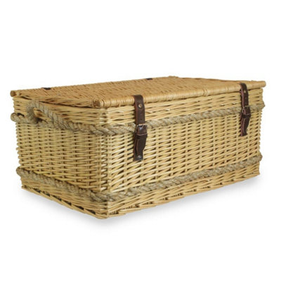 Red Hamper EH003 Wicker 62cm Rope Handled Picnic Basket