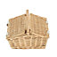 Red Hamper EH010 Wicker Small Double Lidded Picnic Basket