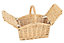 Red Hamper EH010 Wicker Small Double Lidded Picnic Basket