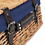 Red Hamper EH026N Wicker 35cm Picnic Basket with Blue Lining
