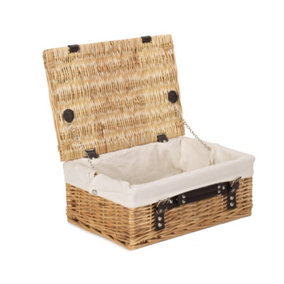 Red Hamper EH026W Wicker 36cm Picnic Basket with White Lining
