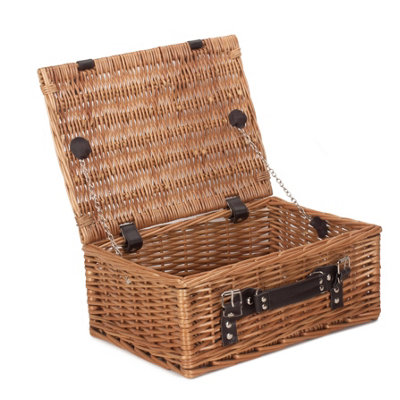 Cestino Porta Oggetti In Vimini Rosso Hamper – Mini Cesto Per La Spesa O Decorazione, 21x28x10 Cm, Marrone Naturale