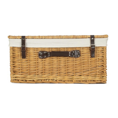 Red Hamper EH044W White Lining 60cm Buff Wicker Basket