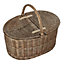 Red Hamper EH055 Wicker Deep Antique Wash Oval Picnic Basket