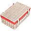 Red Hamper EH061R Wicker 45cm White Picnic Basket with Red Lining