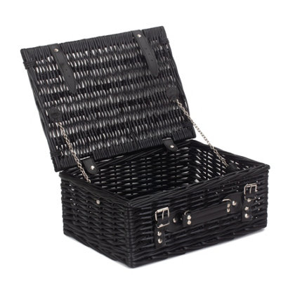 Red Hamper EH072 Wicker 36cm Black Willow Basket