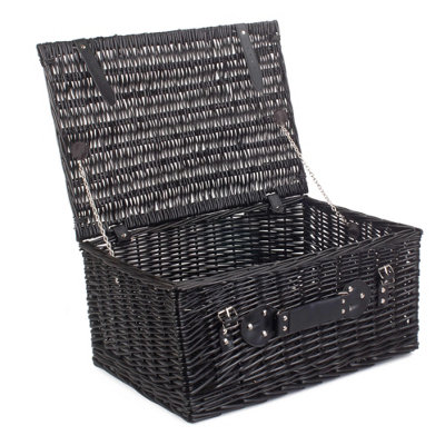 Red Hamper EH074 Wicker 51cm Black Willow Basket