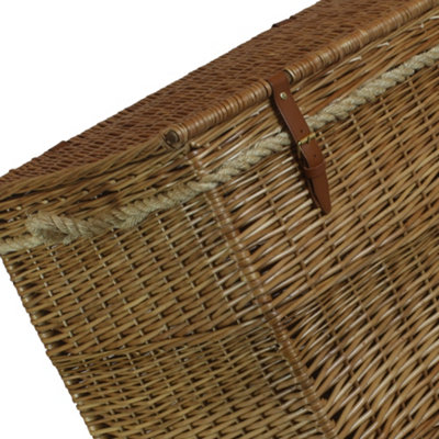 Red Hamper Slope Sided Light Steamed Wicker Basket - Compare
