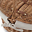 Red Hamper EH103W Wicker Childs Light Steamed Finish White Lined Oval Picnic Basket