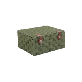 Red Hamper EH114GRN Paper Extra Large Green Woven Paper Rope Hamper