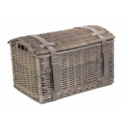 Red Hamper EH143 Wicker Small Antique Wash Domed Storage Hamper